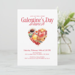 Sweet Heart Brunch Galentine’s Day Brunch Einladung
