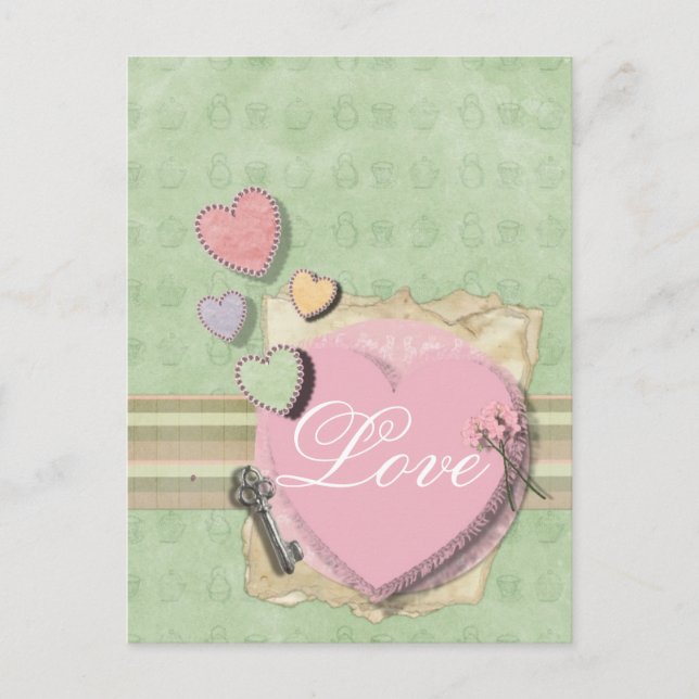 Sweet heart Girl Baby Dusche Einladung Geschirr (Vorderseite)