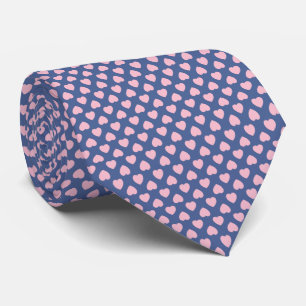 Sweet Heart Pink auf dem Navy Blue Ground Krawatte