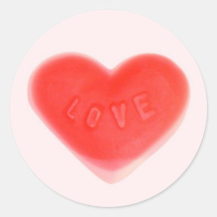 Sweet Heart Pink Aufkleber rund