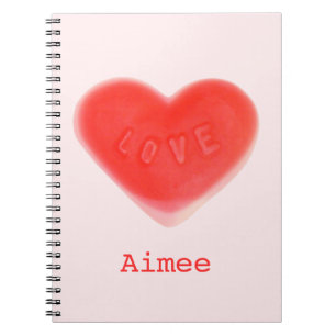 Sweet Heart Pink "Dein Name" Notebook Notizblock