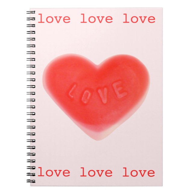 Sweet Heart Pink Notebook Notizblock (Vorderseite)