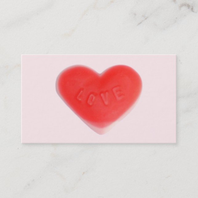 Sweet Heart Pink Visitenkarte rot zurück (Vorderseite)