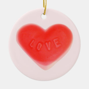Sweet Heart Pink "Your Text" Ornament