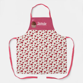 Sweet Heart Red Pink Happy Custom Cupcake Schürze