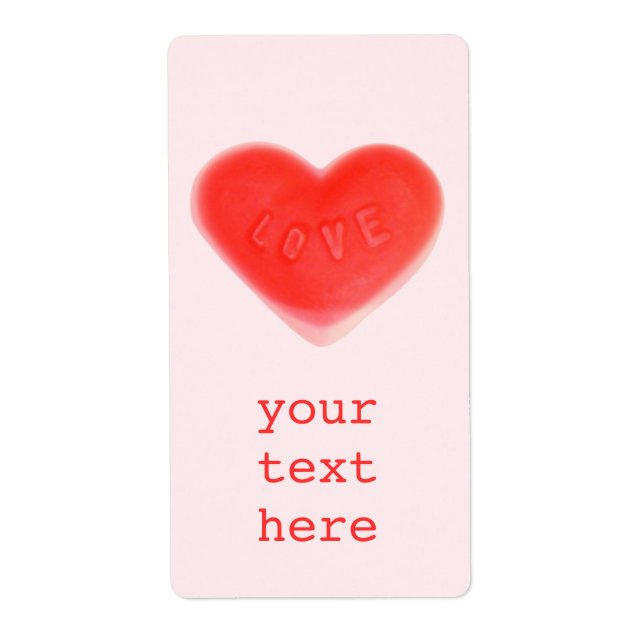 Sweet Heart rose 'Your Text' étiquette grand (Devant)