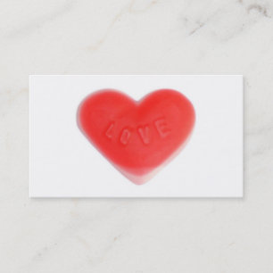 Sweet Heart Visitenkarte rot hinten