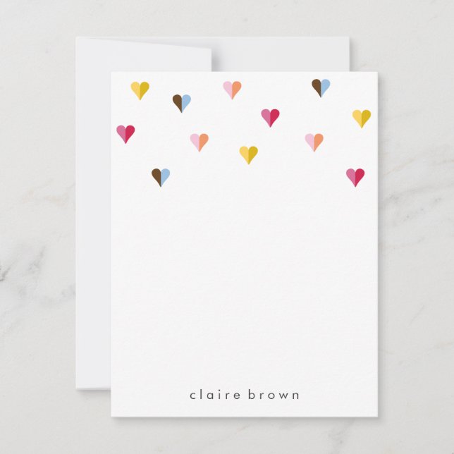 Sweet Hearts A2 Stationery - Multi Color Mitteilungskarte (Vorderseite)