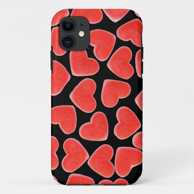 Sweet Hearts Black iPhone Gehäuse Case-Mate iPhone Hülle (Rückseite)