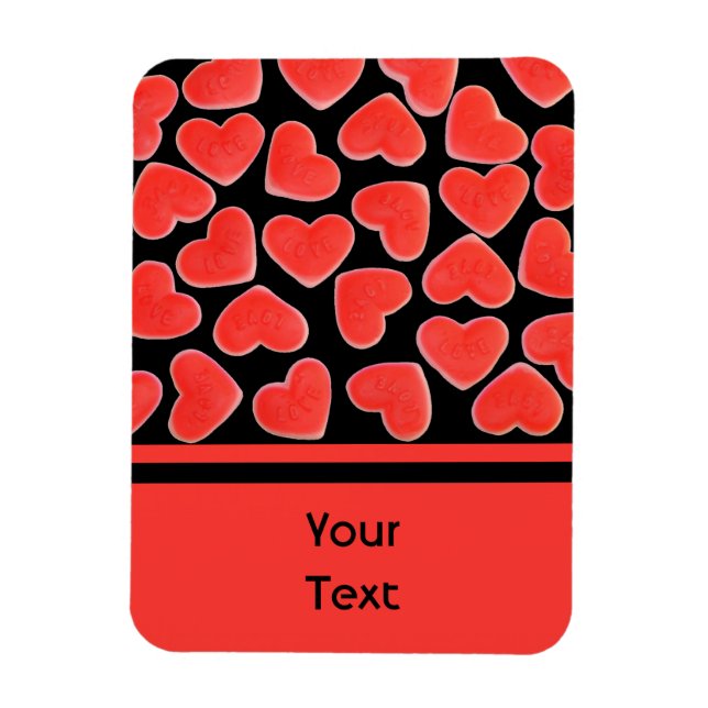 Sweet Hearts Black 'text' Premium-Magnet Magnet (Vertikal)