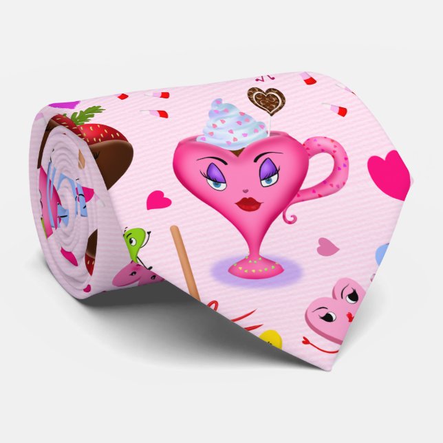 Sweet Hearts feiert überall Krawatte (Gerollt)