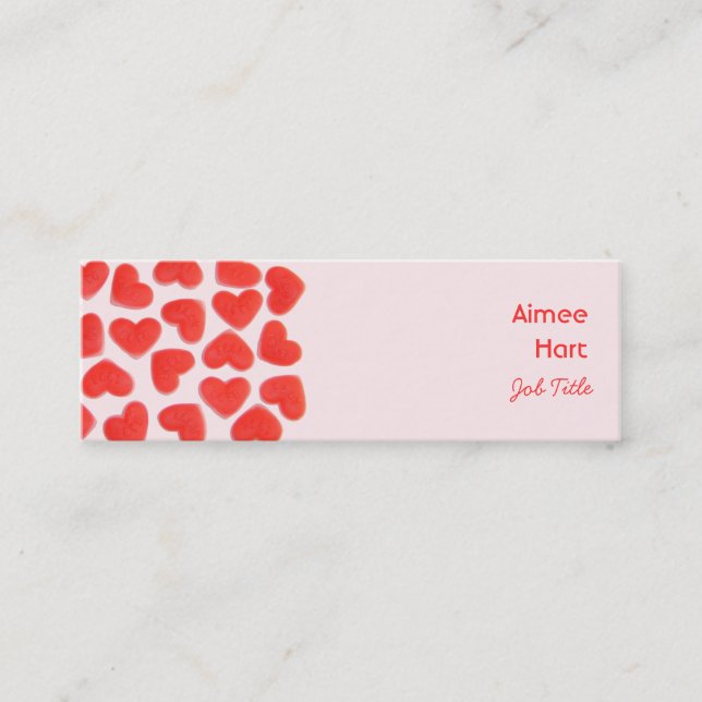Sweet Hearts Pink auf der Seite der Visitenkarte d (Vorderseite)