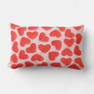 Sweet Hearts Pink auf einer Seite werfen Kissen Lu
