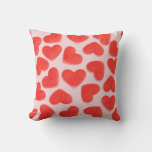 Sweet Hearts Pink Text werfen Kissen quadratisch