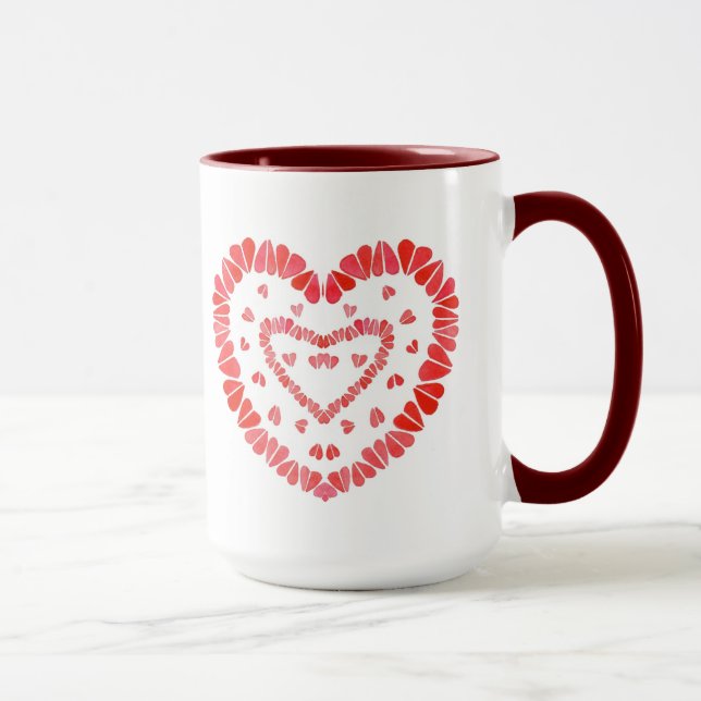 SWEET HEARTS Tall Maroon Combo Tasse (Rechts)