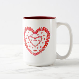 SWEET HEARTS Tall Maroon Zwei-Tonen-Tasse Zweifarbige Tasse