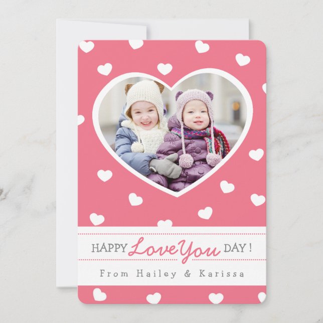 Sweet Hearts Valentine Carte photo / Rose (Devant)