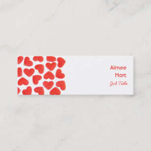 Sweet Hearts Visitenkartenseite mager Mini Visitenkarte