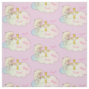 Sweet Heaven Gebet Angel Baby Girl Stoff