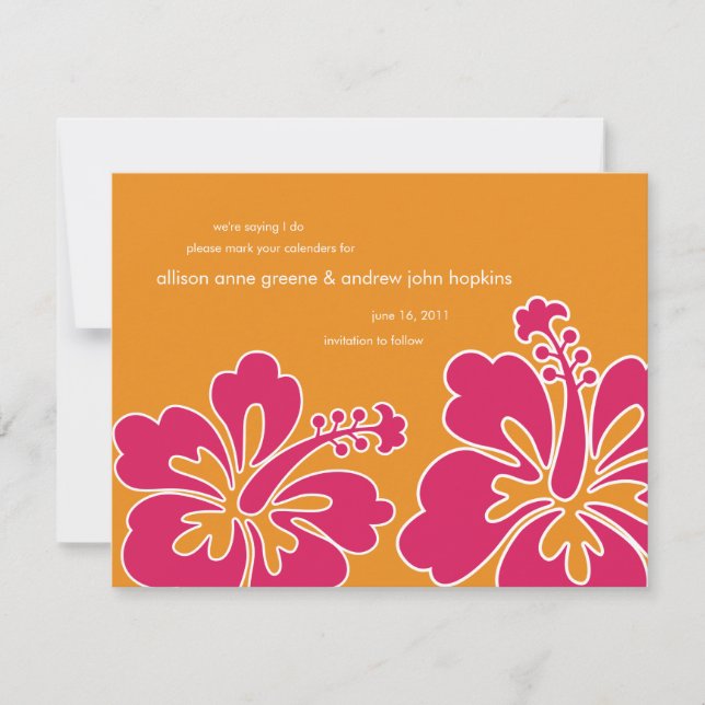 Sweet Hibiscus Enregistrer la carte d'invitation D (Devant)