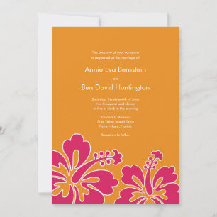 Sweet Hibiskus Hochzeitskarte Einladung