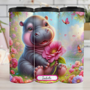 Sweet Hippo: Butterfly Garden Bliss Thermosbecher