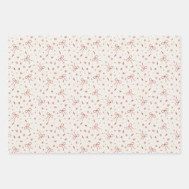 Sweet Holiday Charm Wrapping Paper Set Geschenkpapier Set