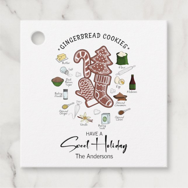 Sweet Holiday Gingerbrot Holiday Geschenkanhänger (Vorderseite)