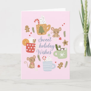 Sweet Holiday wünscht Weihnachten Niedlichen Mix K Karte