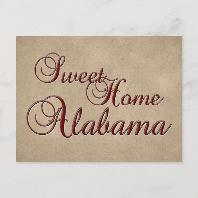 Sweet Home Carte postale Alabama (Devant)