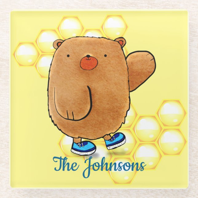 Sweet Honey Bear Glasuntersetzer (Vorderseite)