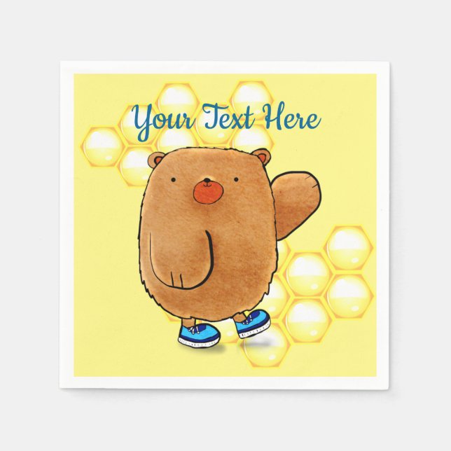 Sweet Honey Bear Serviette (Vorderseite)