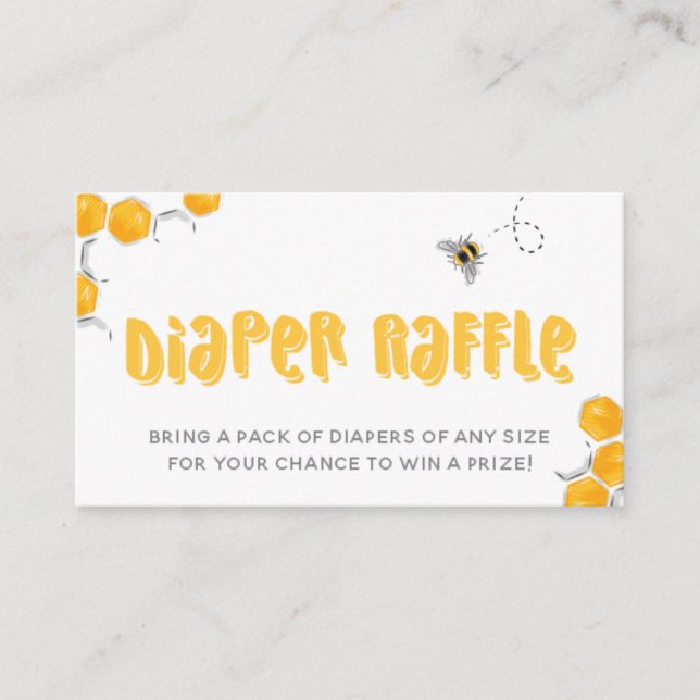 Sweet Honey Bee Baby Duwer Windelwaschkarte Begleitkarte (Vorderseite)