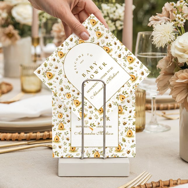 Sweet Honey Bee Baby Shower Serviette (Von Creator hochgeladen)