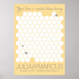 Sweet Honey Bee Guestbook Poster - WÄHLENFARBE