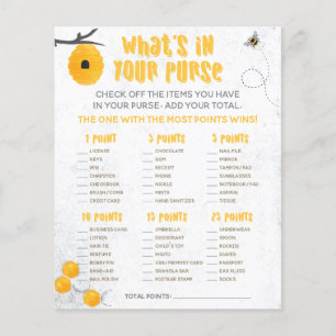 Sweet Honey Bee Yellow Baby Shower Pursuit Game