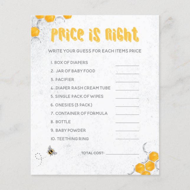 Sweet Honey Bee Yellow Baby Showspiel (Vorderseite)