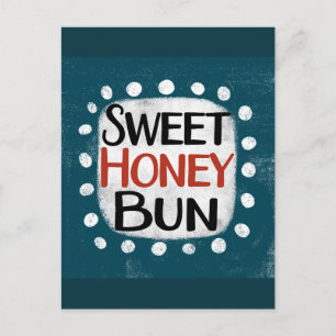 Sweet Honey Bun Postcard Postkarte