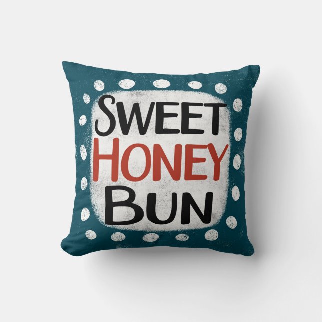 Sweet Honey Bun Throw Kissen (Vorderseite)