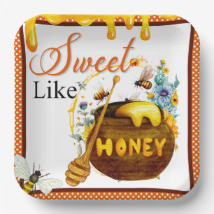 Sweet Honeybee Baby Dusche Pappteller