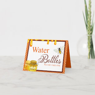 Sweet Honeybee Baby Dusche Wasser Flasche Tisch Karte