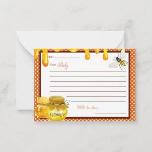 Sweet Honeybee Baby shower Chères Cartes pour bébé