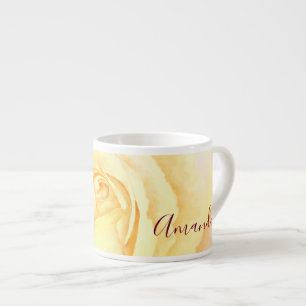 Sweet Hübsch Yellow Rose Espressotasse