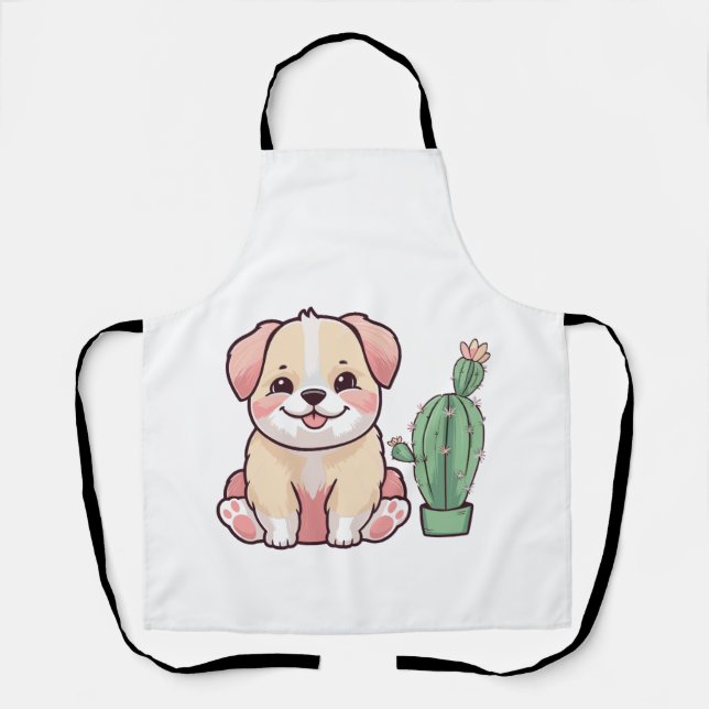 Sweet Hund mit Kaktus Schürze (Vorderseite)