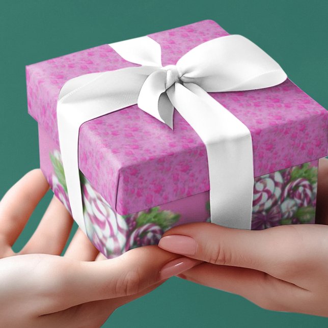 Sweet Hütte Lila und Rosa Weihnachten Geschenkpapier (Little gifts for her.)
