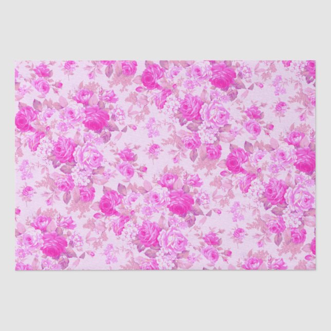 Sweet Hütte Lila und Rosa Weihnachten Seidenpapier (Vorderseite)