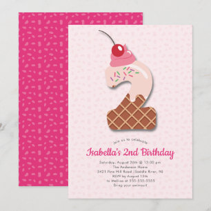 Sweet Ice Cream 2e Invitation anniversaire