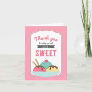 Sweet Ice Cream Sundae Social Danke, Karte