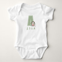 Sweet Igel Personalisiert Letter A Baby Bodysuit