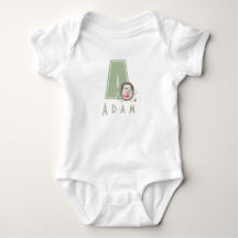 Sweet Igel Personalisiert Letter A Baby Bodysuit
